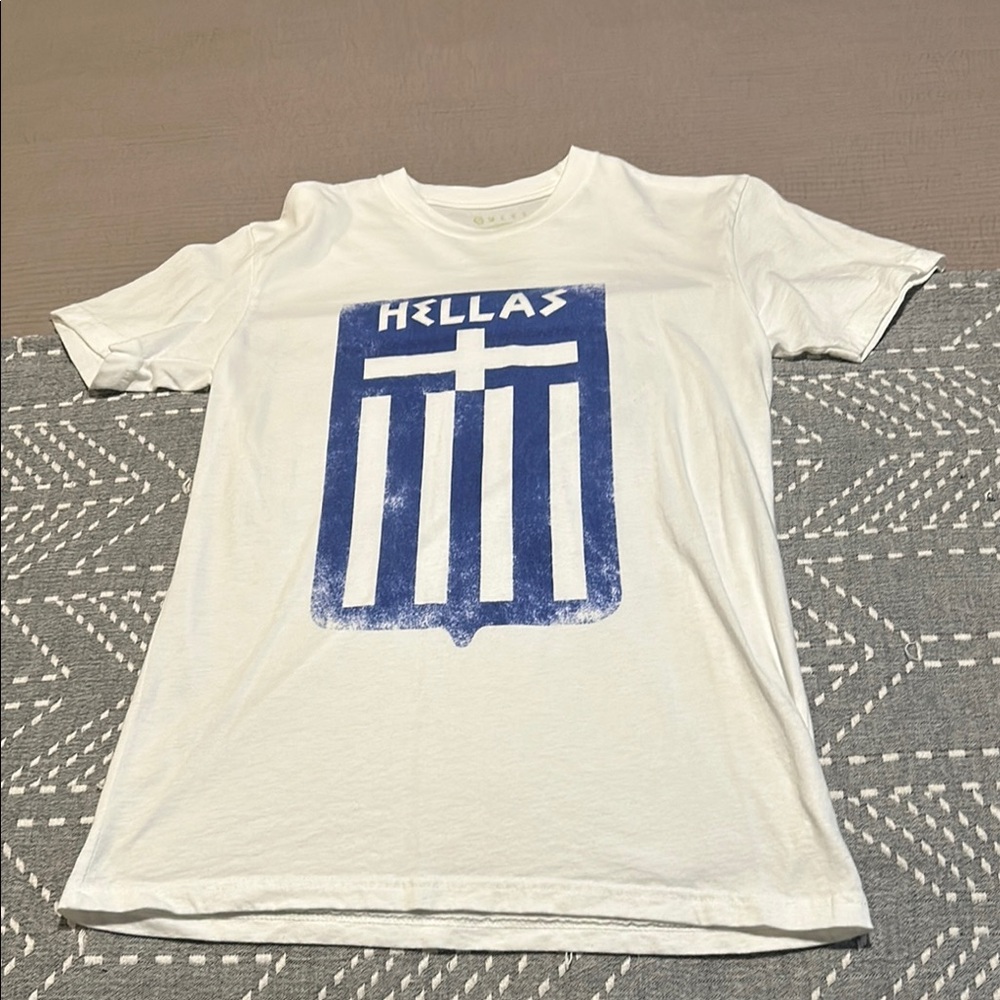 Hellas White and Blue Graphic Tee
